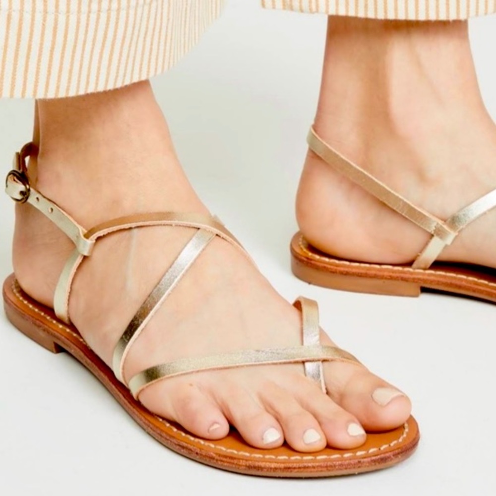 Soludos Gold Zoe Strappy Sandals